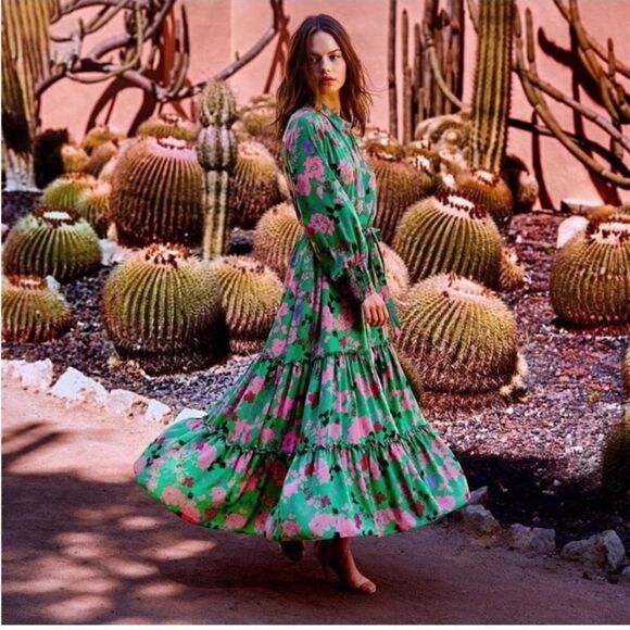 Misa Los Angeles Esmee Maxi Shirt Dress in Peony - Picture 5 of 12